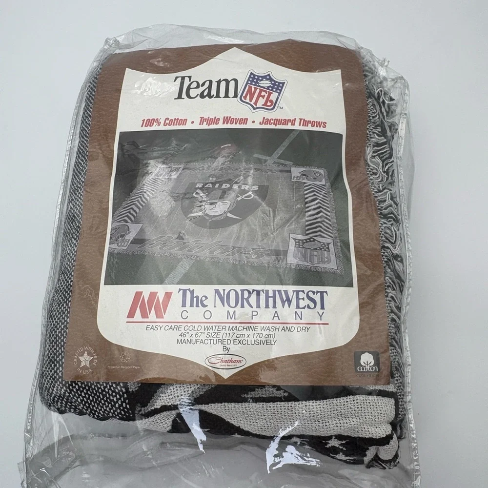 NFL Raiders Jacquard Throw Blanket - New in Package